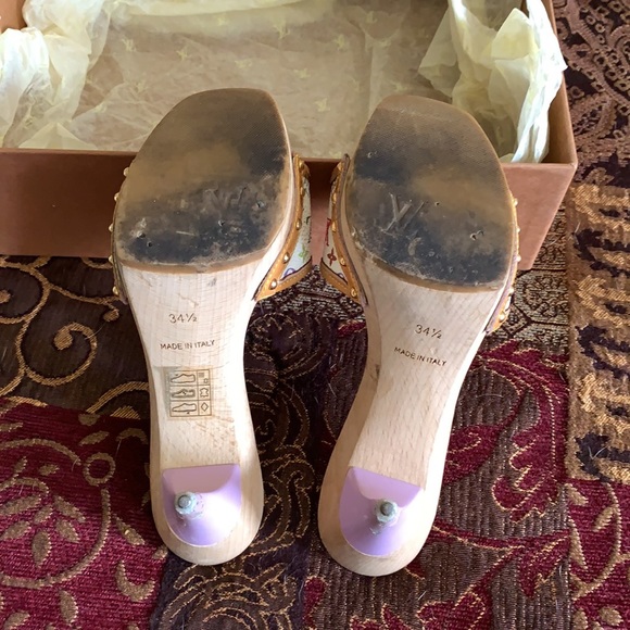 Authentic Louis Vuitton white multicolor mules - Picture 7 of 16